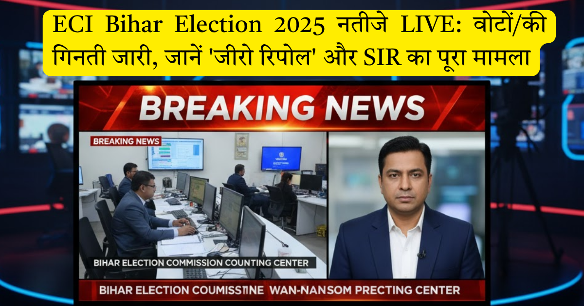 ECI Bihar Election 2025 नतीजे LIVE: वोटों की गिनती जारी, जानें 'जीरो रिपोल' और SIR का पूरा मामला