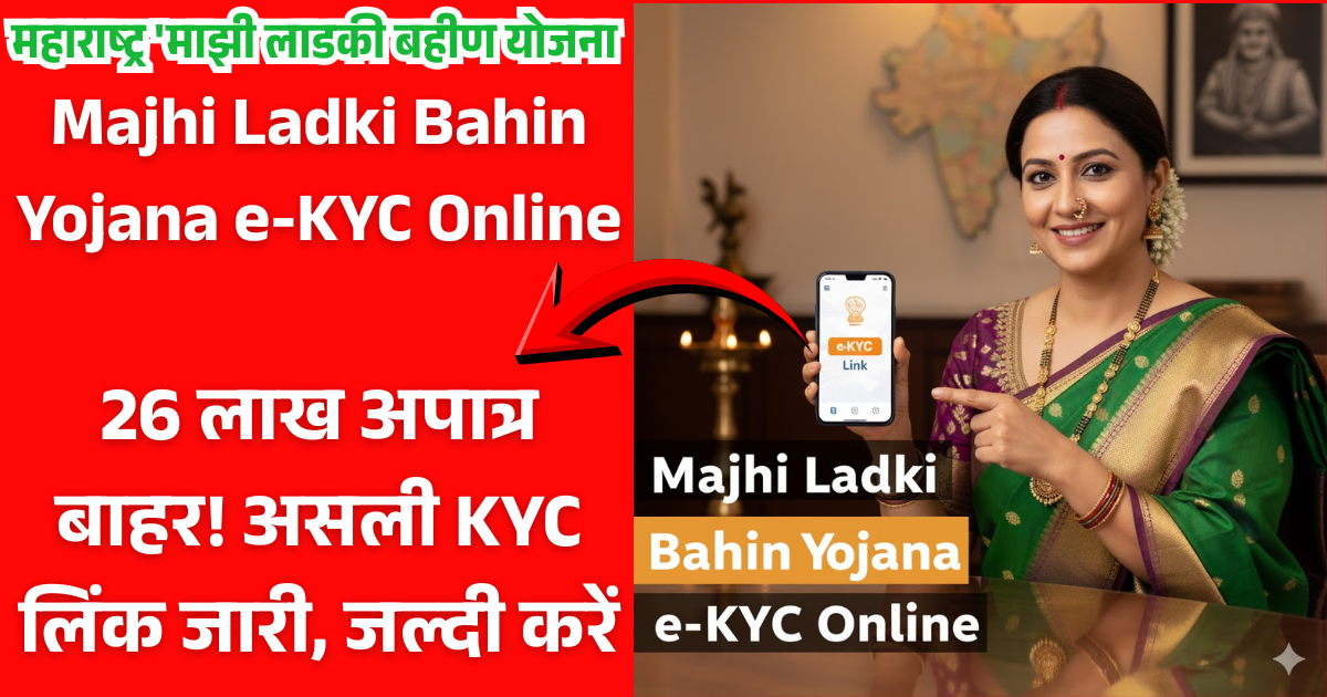 Majhi Ladki Bahin Yojana e-KYC Online: डायरेक्ट KYC लिंक जारी! 2 मिनट में खुद अपडेट करें