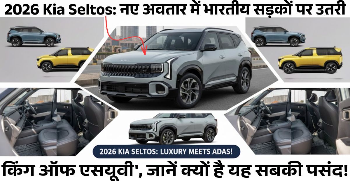 2026 Kia Seltos Launch in India: नई किआ सेल्टोस ने मचाया तहलका, मात्र ₹10.99 लाख में आए लग्जरी फीचर्स, देखें पूरी डिटेल्स!