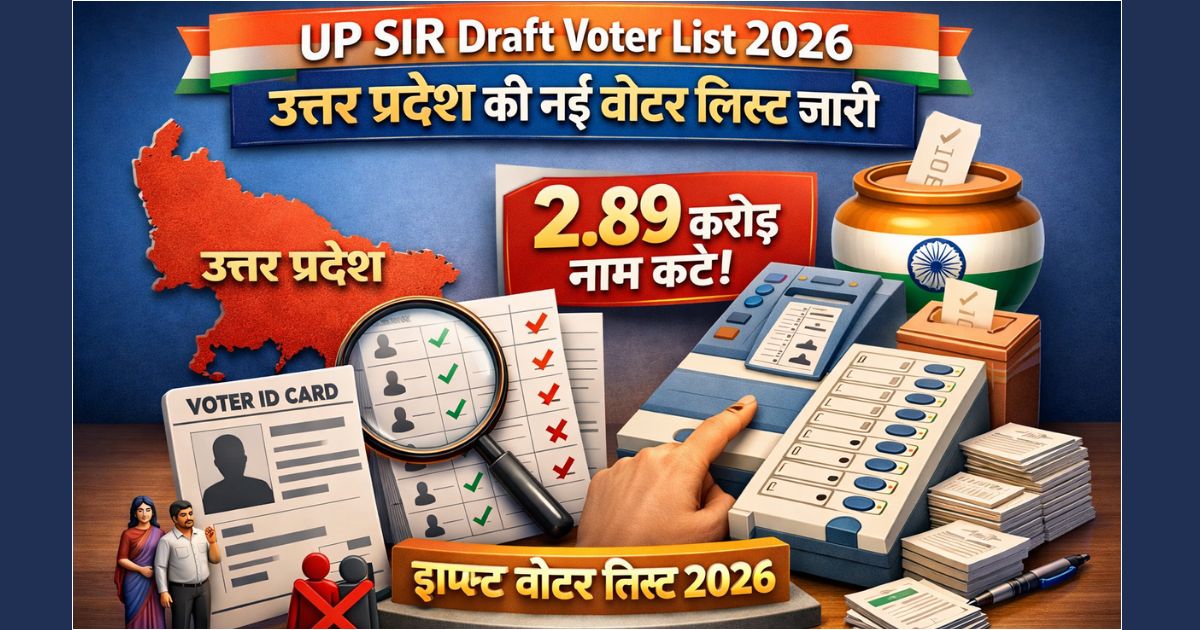 UP SIR Draft Voter List 2026: उत्तर प्रदेश की नई वोटर लिस्ट जारी 2.89 करोड़ नाम कटे