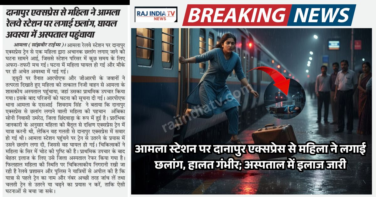 Woman Jumps from Danapur Express at Amla Railway Station