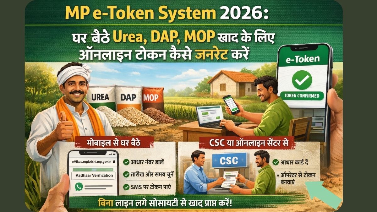 MP e-Token System 2026: घर बैठे यूरिया, DAP, MOP खाद के लिए ऑनलाइन टोकन कैसे जेनरेट करे